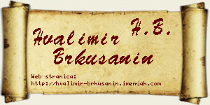 Hvalimir Brkušanin vizit kartica